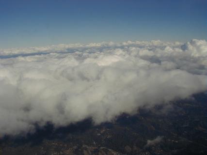 Clouds from the plane<br>Location: Over California